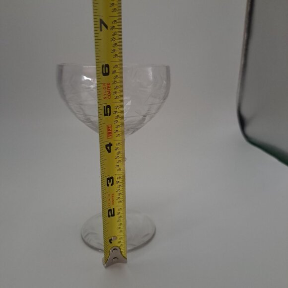 Rock Sharpe Anniversary Etched Crystal Tall Sherbet Glass - Picture 3 of 10